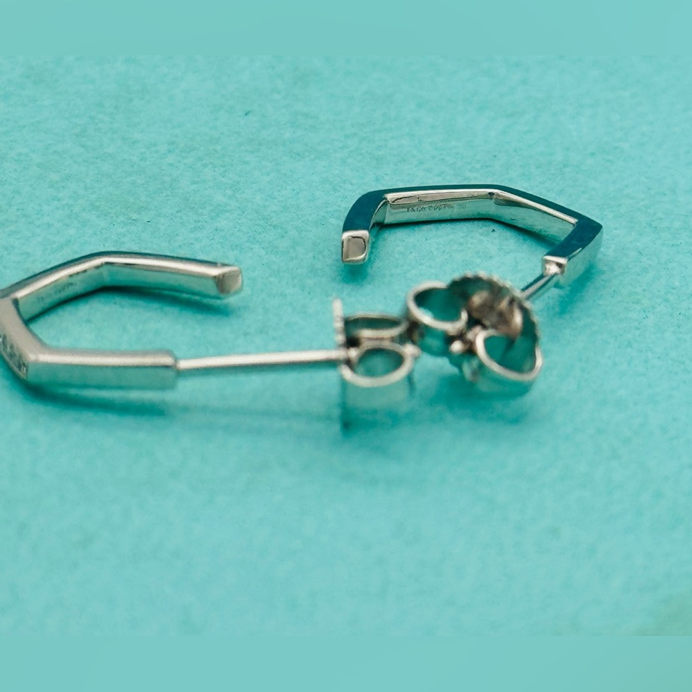 Tiffany & Co Frank Gehry Torque White Gold & Diamond Hoops Mini Pouch Box - Picture 4 of 7
